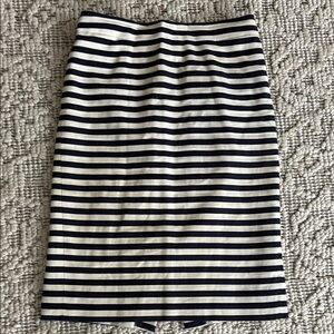 Striped navy blue and White Women's pencil Skirt